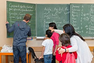 Sprachunterricht in einer Berliner Ferienschule